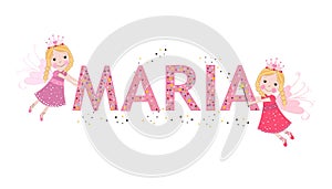 Maria female name with cute fairy tale