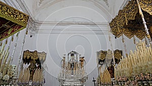 Semana santa Maria Pasos in church of Cadiz in Andalusia, Spain photo