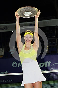 Maria Kirilenko of Russia with the trophy