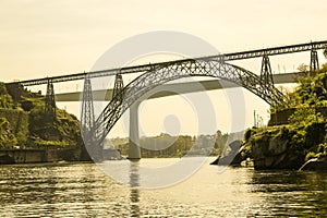 Maria Pia and Sao Joao bridges in Porto