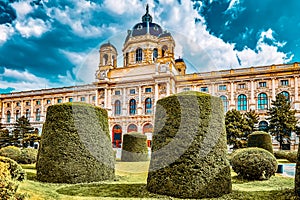 Maria Theresa Square.Arts and history museum Kunsthistorisches Museum Vienna, Austria