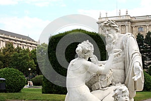 Maria-Theresia Platz, The Triton and Naiad Fountain, Vienna, Aus