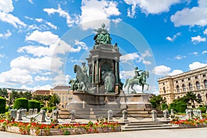 Maria Theresian Platz square with several statues