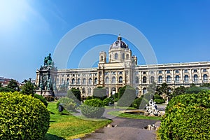 Maria Theresien Platz, a square and a park with monuments in the