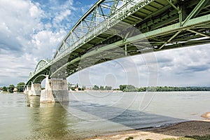 Maria Valeria bridge from Esztergom, Hungary to Sturovo, Slovakia, architectural scene photo