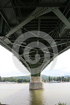 Maria Valeria bridge over, Danube river, Esztergom, Slovakia photo