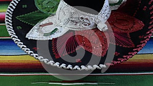 Mariachi hat with colors of the Mexican flag