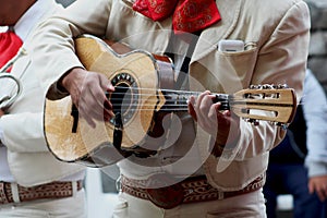 Mariachi playing guitar