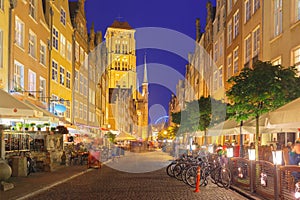 Mariacka street in Gdansk Old Town, Poland photo