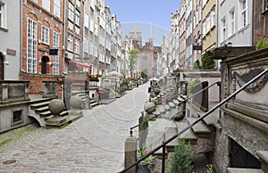 Mariacka Street in Gdansk, Poland photo