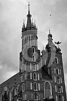 Mariacki Church in Cracow facade