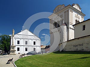 Marian column, townhall and bell tower