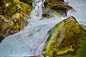 Marian Falls on the Lake Marian track, New Zealand