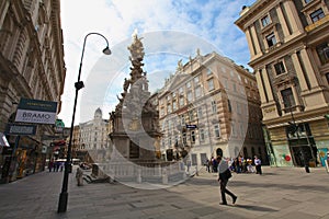 Marian and Holy Trinity columns in Vienna, Austria