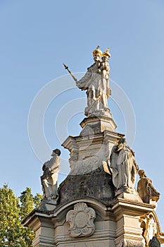 Immaculata sculpture in Presov, Slovakia.