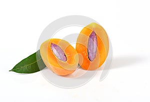 Marian plum or maprang thai fruit isolated on white background