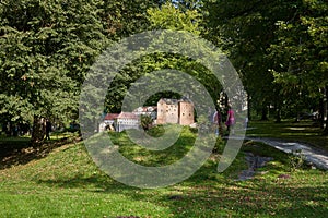 Marianske Lazne, Czech Republic - September 26, 2021 - Miniatures Park Boheminium - Bezdes Castle