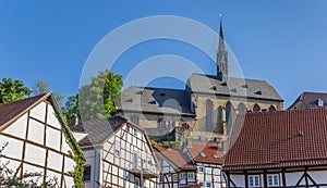 Marianum school building on top og the hill in Warburg