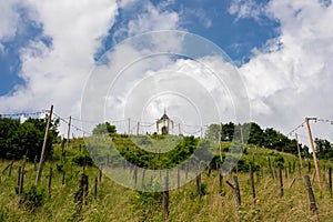 Maribor - Scenic view of Piramida (Pyramid Hill). Elevated spot in the heart of city Maribor