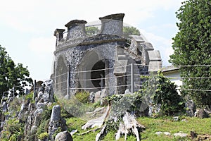 Marien`s grotto in the public town park of the villa Camilla in Domaso Lake Como photo