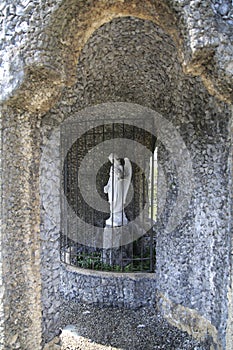 Marien`s grotto in the public town park of the villa Camilla in Domaso Lake Como photo