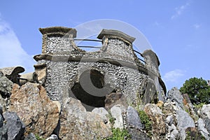 Marien`s grotto in the public town park of the villa Camilla in Domaso Lake Como photo