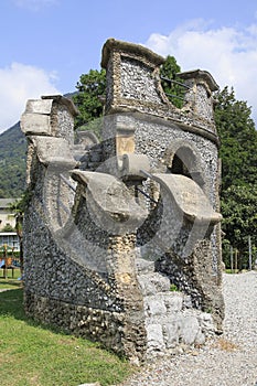 Marien`s grotto in the public town park of the villa Camilla in Domaso Lake Como photo