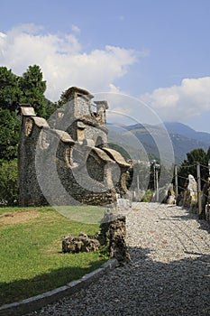 Marien`s grotto in the public town park of the villa Camilla in Domaso Lake Como photo