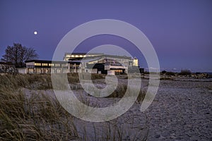 Marienlyst beach hotel and the shoreline