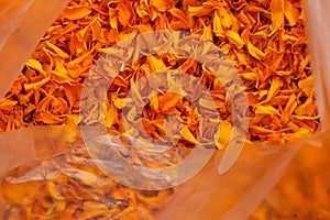 Marigold petals.