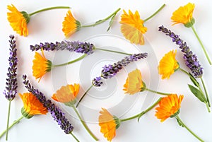 Marigolds and lavender