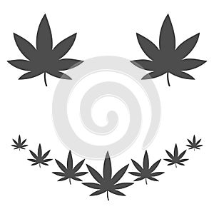 Marihuana Smile Flat Icon