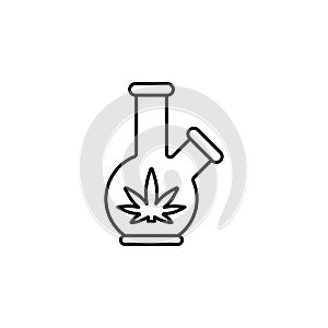 marijuana, bubbler icon. Simple thin line, outline  of Marijuana icons for UI and UX, website or mobile application