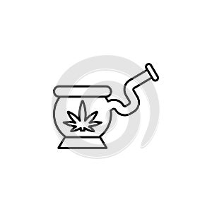 marijuana, bubbler icon. Simple thin line, outline  of Marijuana icons for UI and UX, website or mobile application