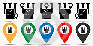 Marijuana, laboratory, report icon in location set. Simple glyph, flat illustration element of marijuana theme icons photo