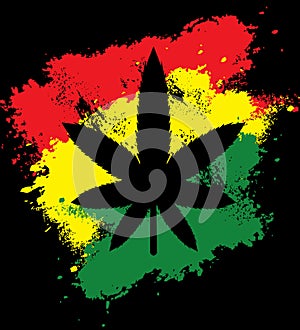 Marijuana rasta grunge