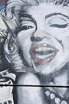 Marilyn Monroe Graffiti Art
