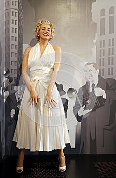 Marilyn monroe wax figure at madame tussauds in hong kong