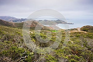 Marin Headlands area landscape Rodeo Beach & Lagoon, Golden Gate National Recreation Area, Marin County, California