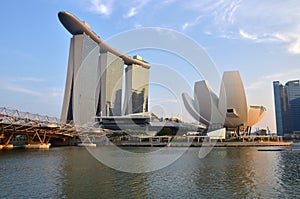 Marina Bay Hotel and The ArtScience Museum, Singapore.