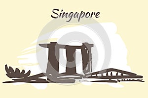 Marina Bay sands hotel and Art Science museum