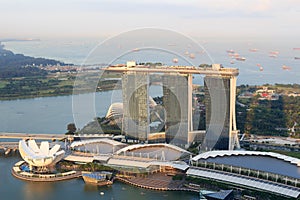 Marina Bay Sands hotel and ArtScience museum in Singapore