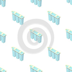 Marina Bay Sands hotel in Singapore pattern seamless vector