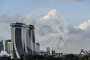 Marina Bay Sands and Singapore Flyer