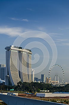 Marina Bay Sands and Singapore Flyer