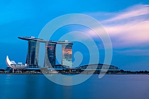 MARINA BAY SANDS, SINGAPORE - May 23, 2017: Marina Bay Hotel at