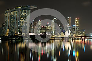 MARINA BAY SANDS, SINGAPORE - May 23, 2017: Marina Bay Hotel vie