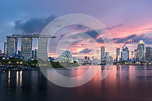 MARINA BAY SANDS, SINGAPORE - May 24, 2017: Marina Bay Sands and