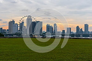 MARINA BAY SANDS, SINGAPORE - May 23, 2017: Singapore Flyer view