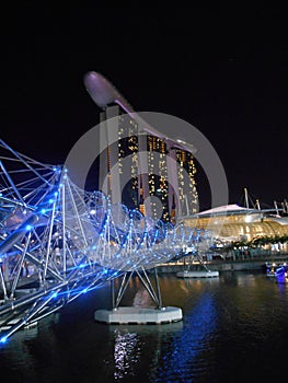 Marina Bay Sands Singapore night atmosphere